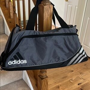 Adidas Climaproof Black and Gray Sports Duffel